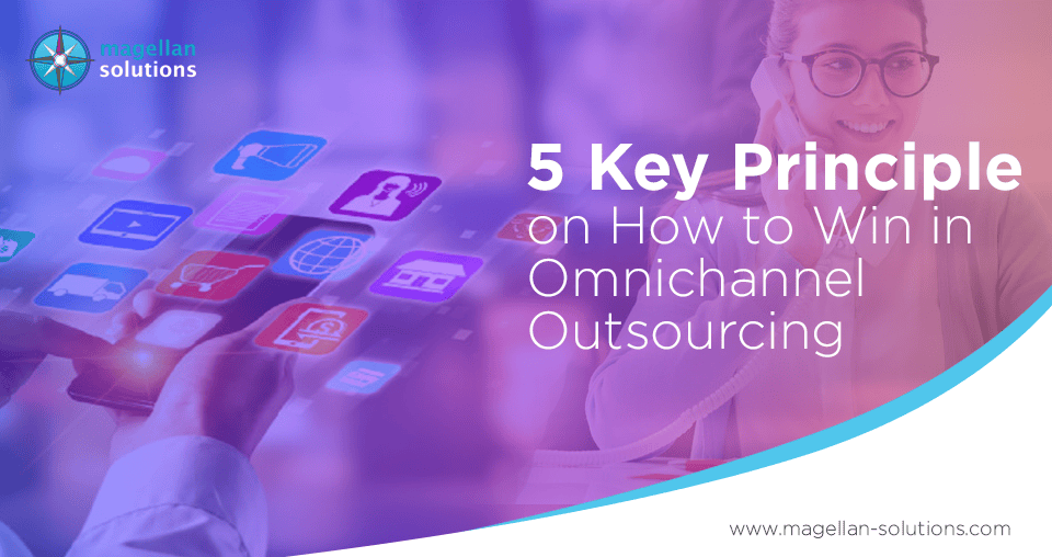 A blog banner by Magellan Solutions titled 5 Key Principle on How to Win in Omnichannel Outsourcing
